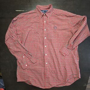 Ralph Lauren Red Checkered Men's Shirt Size Large